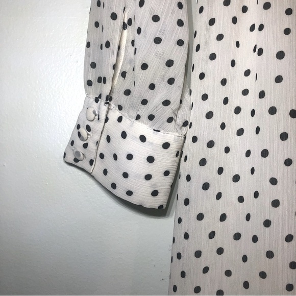 Madewell Sheer MIDI Dress with Polka Dots and Ruffles, size XXS. - Picture 6 of 12
